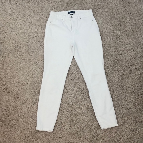 White Skinny Ankle Jeans - Picture 1 of 2
